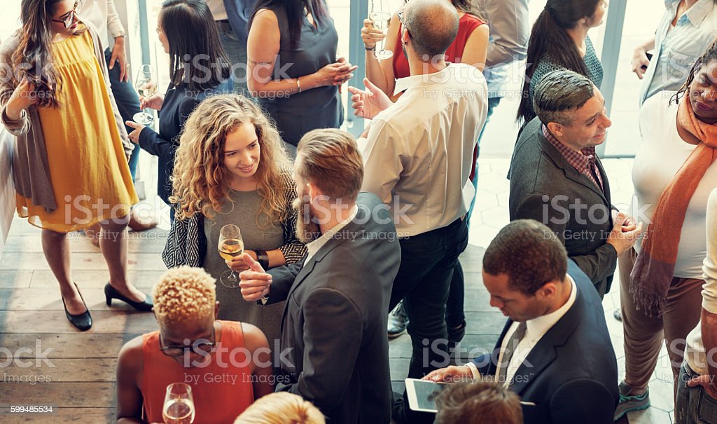 Business People Meeting Eating Discussion Cuisine Party Concept
